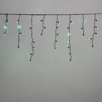 Гирлянда Бахрома с Колпачком 3,1 x 0,5 м Зелёная 220В, 120 LED, Провод Черный ПВХ, IP65