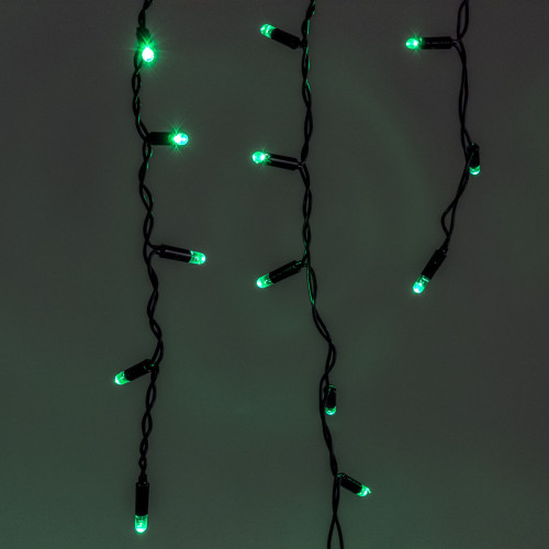 Гирлянда Бахрома с Колпачком 3,1 x 0,5 м Зелёная 220В, 120 LED, Провод Черный ПВХ, IP65 Гирлянда Бахрома с Колпачком 3,1 x 0,5 м Зелёная 220В, 120 LED, Провод Черный ПВХ, IP65