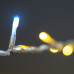 Гирлянда Нить 10м Тепло-Белая с Мерцанием Белого Диода 220В, 100 LED, Провод Прозрачный ПВХ, IP54