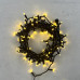 Гирлянда Нить с Колпачком 10м Золотой, 100 LED, Провод Черный ПВХ, IP65