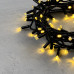 Гирлянда Нить с Колпачком 10м Золотой, 100 LED, Провод Черный ПВХ, IP65 Гирлянда Нить с Колпачком 10м Золотой, 100 LED, Провод Черный ПВХ, IP65