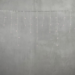 Гирлянда Бахрома на Батарейках 3 х 0,5 м Фиолетовая, 100 LED, Провод Прозрачный Силикон, IP65