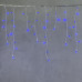 Гирлянда Бахрома 3 x 0,5 м Синяя 220В, 150 LED, Провод Прозрачный Силикон, IP65
