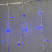 Гирлянда Бахрома 3 x 0,5 м Синяя 220В, 150 LED, Провод Прозрачный Силикон, IP65