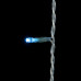 Гирлянда Бахрома 1 x 1 м Небесно-Голубая 220В, 65 LED, Провод Прозрачный Силикон, IP65