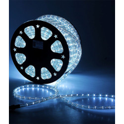 Светодиодный Дюралайт Ø13 мм Белый 24В, 36 LED/м, Свечение 360°, IP65, Бухта 100м