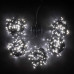 Комплект 5 Белых Нитей по 20м, 1000 LED, Провод Черный ПВХ, IP54