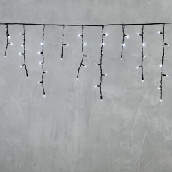Гирлянда Бахрома 3,1 x 0,5 м Белая 220В, 120 LED, Провод Черный Каучук, IP65