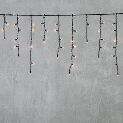 Гирлянда Бахрома 3,1 x 0,5 м Желтая 220В, 120 LED, Провод Черный Каучук, IP65