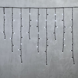 Гирлянда Бахрома 3,2 x 0,9 м Белая 220В, 168 LED, Провод Черный Каучук, IP65