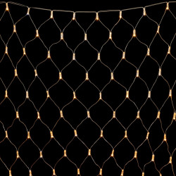 Светодиодная Сеть с Колпачком 2 x 3 м Тепло-Белая 220В, 384 LED, Провод Прозрачный ПВХ, IP65