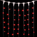 Гирлянда Занавес 2 x 1 м Красный 220В, 200 LED, Провод Прозрачный ПВХ, IP54
