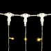 Гирлянда Занавес 2 x 2 м Тепло-Белый 220В, 400 LED, Провод Прозрачный ПВХ, IP54