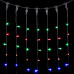 Гирлянда Занавес 2 x 2 м Разноцветный 220В, 400 LED, Провод Черный ПВХ, IP54