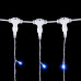 Гирлянда Занавес 2 x 2 м Синий с Мерцанием Белого Диода 220В, 400 LED, Провод Прозрачный ПВХ, IP54