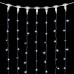Гирлянда Занавес 2 x 2 м Белый с Мерцанием Белого Диода 220В, 400 LED, Провод Прозрачный ПВХ, IP54