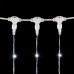 Гирлянда Занавес 2 x 2 м Белый с Мерцанием Белого Диода 220В, 400 LED, Провод Прозрачный ПВХ, IP54