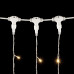 Гирлянда Занавес 2 x 2 м Тепло-Белый с Мерцанием Белого Диода 220В, 400 LED, Провод Прозрачный ПВХ, IP54