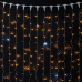 Гирлянда Занавес 2 x 2 м Желтый с Мерцанием Белого Диода 220В, 400 LED, Провод Прозрачный ПВХ, IP54