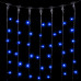 Гирлянда Занавес 1 x 6 м Синий 220В, 600 LED, Провод Черный ПВХ, IP54