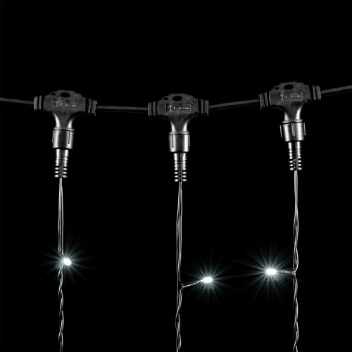 Гирлянда Занавес 1 x 6 м Белый 220В, 600 LED, Провод Черный ПВХ, IP54