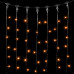 Гирлянда Занавес 1 x 6 м Желтый 220В, 600 LED, Провод Черный ПВХ, IP54