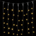 Гирлянда Занавес 2 x 3 м Тепло-Белый 220В, 600 LED, Провод Черный ПВХ, IP54
