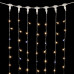 Гирлянда Занавес 2 x 3 м Тепло-Белый с Мерцанием Белого Диода 220В, 600 LED, Провод Прозрачный ПВХ, IP54