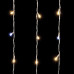 Гирлянда Занавес 2 x 3 м Тепло-Белый с Мерцанием Белого Диода 220В, 600 LED, Провод Прозрачный ПВХ, IP54