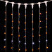 Гирлянда Занавес 2 x 3 м Желтый с Мерцанием Белого Диода 220В, 600 LED, Провод Прозрачный ПВХ, IP54