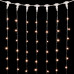 Гирлянда Занавес с Колпачком 2 x 3 м Экстра Тепло-Белый 220В, 600 LED, Провод Прозрачный ПВХ, IP65