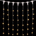 Гирлянда Занавес с Колпачком 2 x 3 м Тепло-Белый 220В, 600 LED, Провод Прозрачный ПВХ, IP65