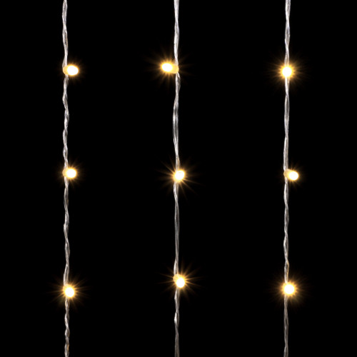 Гирлянда Занавес с Колпачком 2 x 3 м Тепло-Белый 220В, 600 LED, Провод Прозрачный ПВХ, IP65