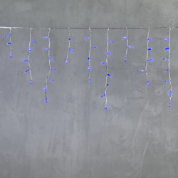 Гирлянда Бахрома с Колпачком 3,1 x 0,5 м Синяя 220В, 120 LED, Провод Прозрачный ПВХ, IP65