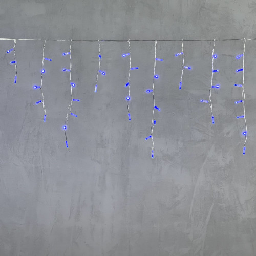 Гирлянда Бахрома с Колпачком 3,1 x 0,5 м Синяя 220В, 120 LED, Провод Прозрачный ПВХ, IP65
