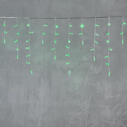 Гирлянда Бахрома с Колпачком 3,1 x 0,5 м Зелёная 220В, 120 LED, Провод Прозрачный ПВХ, IP65