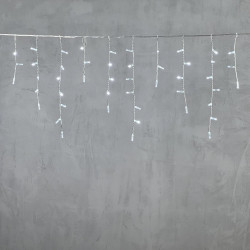 Гирлянда Бахрома с Колпачком 3,1 x 0,5 м Белая 220В, 120 LED, Провод Прозрачный ПВХ, IP65