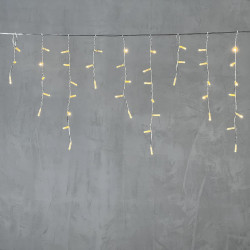 Гирлянда Бахрома с Колпачком 3,1 x 0,5 м Тепло-Белая 220В, 120 LED, Провод Прозрачный ПВХ, IP65