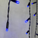 Гирлянда Бахрома с Колпачком 3,1 x 0,5 м Синяя 220В, 120 LED, Провод Черный ПВХ, IP65