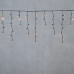 Гирлянда Бахрома с Колпачком 3,1 x 0,5 м Экстра Тепло-Белая 220В, 120 LED, Провод Черный ПВХ, IP65