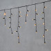 Гирлянда Бахрома с Колпачком 3,1 x 0,5 м Экстра Тепло-Белая 220В, 120 LED, Провод Черный ПВХ, IP65