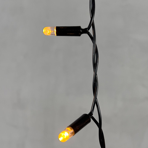 Гирлянда Бахрома с Колпачком 3,1 x 0,5 м Экстра Тепло-Белая 220В, 120 LED, Провод Черный ПВХ, IP65