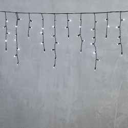 Гирлянда Бахрома с Колпачком 3,1 x 0,5 м Белая 220В, 120 LED, Провод Черный ПВХ, IP65