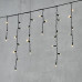 Гирлянда Бахрома с Колпачком 3,1 x 0,5 м Тепло-Белая 220В, 120 LED, Провод Черный ПВХ, IP65