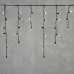 Гирлянда Бахрома с Колпачком 3,1 x 0,5 м Тепло-Белая 220В, 120 LED, Провод Черный ПВХ, IP65