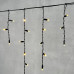Гирлянда Бахрома с Колпачком 3,1 x 0,5 м Тепло-Белая 220В, 120 LED, Провод Черный ПВХ, IP65