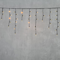 Гирлянда Бахрома с Колпачком 3,1 x 0,5 м Желтая 220В, 120 LED, Провод Черный ПВХ, IP65