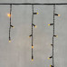Гирлянда Бахрома с Колпачком 3,1 x 0,5 м Желтая 220В, 120 LED, Провод Черный ПВХ, IP65