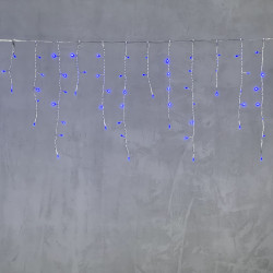 Гирлянда Бахрома 3,1 x 0,5 м Синяя 220В, 150 LED, Провод Прозрачный ПВХ, IP54