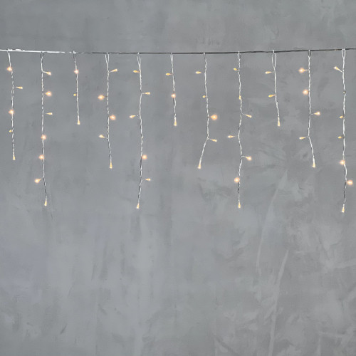Гирлянда Бахрома 3,1 x 0,5 м Экстра Тепло-Белая 220В, 150 LED, Провод Прозрачный ПВХ, IP54